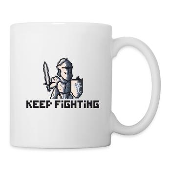Pixel Art Knight - Keep Fighting - Mug - white - Right