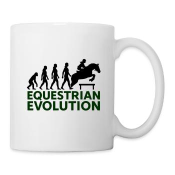 Equestrian Evolution Reiterin Geschenk Cool - Tasse - Weiß - Rechts