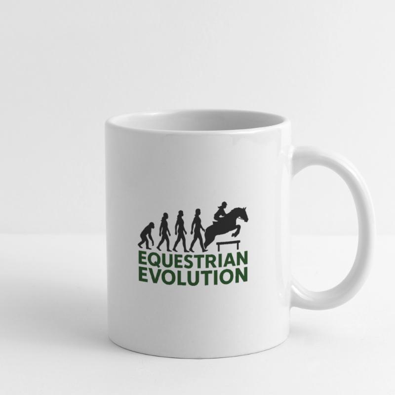 Cadeau cavalier Equestrian Evolution Cool Mug blanc