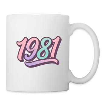 1981 – Édition Pastel Rétro - Mug blanc - blanc - Droite