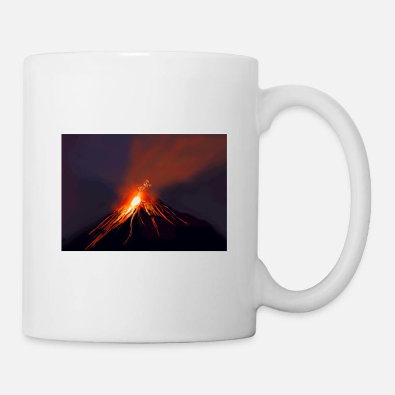 Éruption Volcanique Intense cheval de feu - Mug blanc - blanc