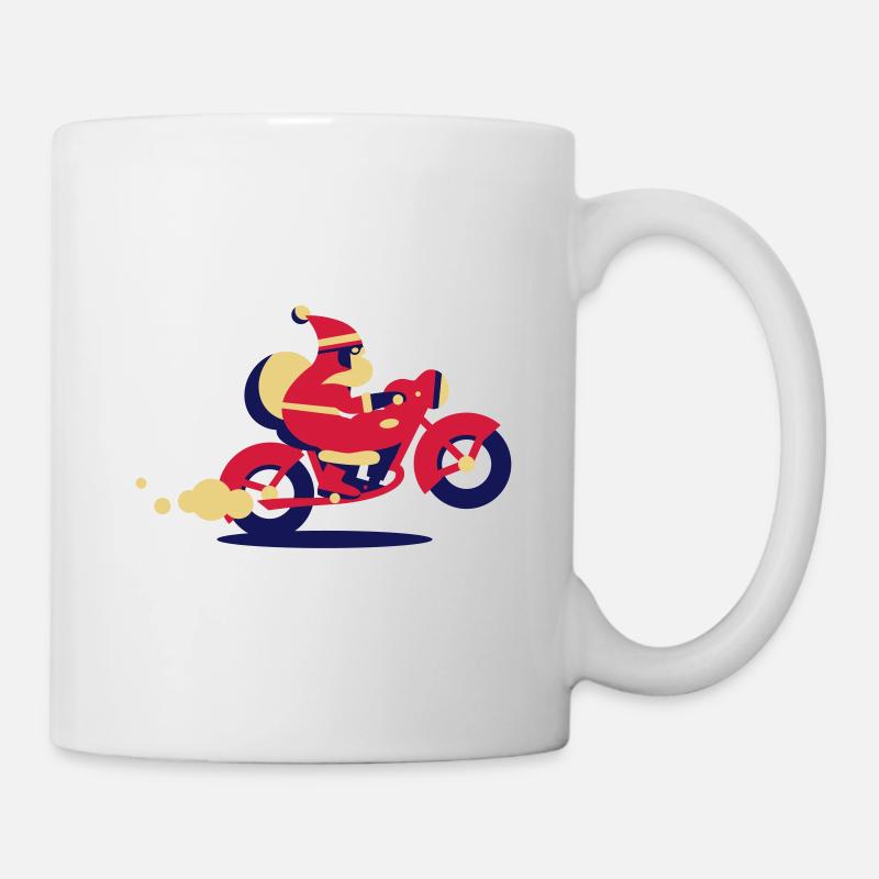 Père Noël Express à moto - Mug blanc - blanc