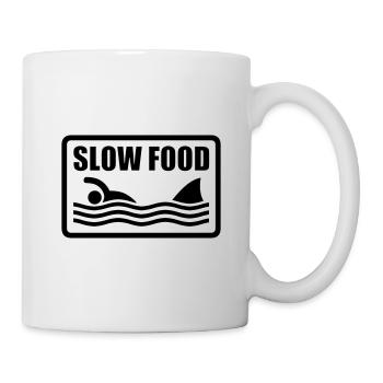 slow food - Mug blanc - blanc - Droite