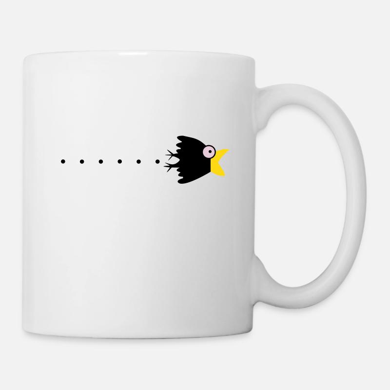 corbeau étonnement Bande déssinée - Mug blanc - blanc