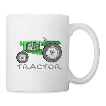 cooler Traktor - tractor comic - Tasse - Weiß - Rechts
