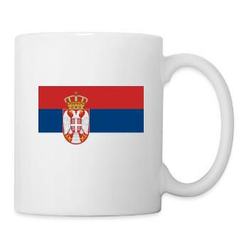 Serbien Srbija serbische Flagge Geschenkidee - Tasse - Weiß - Rechts