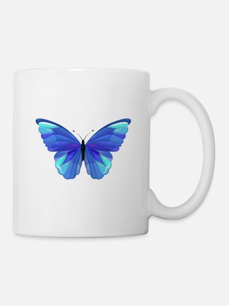 Schmetterling - Tasse - Weiß