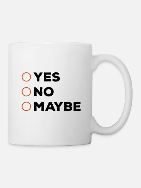 Ja nein ankreuzen - Tasse - Weiß