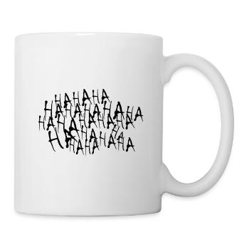 Haha ein verrücktes Design - Tasse - Weiß - Rechts