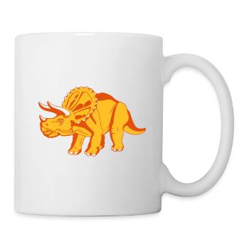 Triceratops Dinosaurier - Tasse - Weiß - Rechts