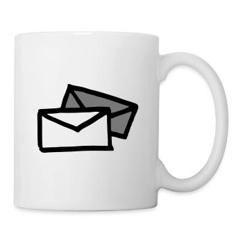 Two letters / envelopes - Mug - white - Right
