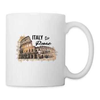 Italien Rom Kolosseum Sehenswürdigkeiten - Tasse - Weiß - Rechts