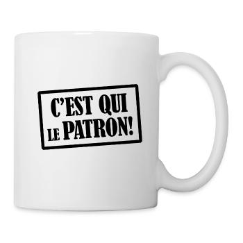 C'est qui le patron!! Humour autorité papa maman - Mug blanc - blanc - Droite