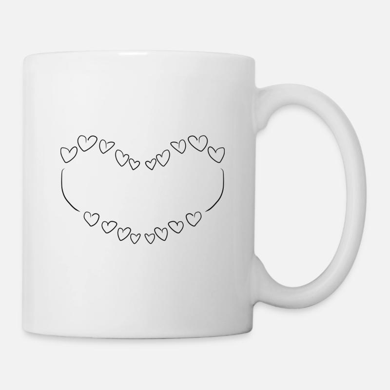 herzen herz - Tasse - Weiß