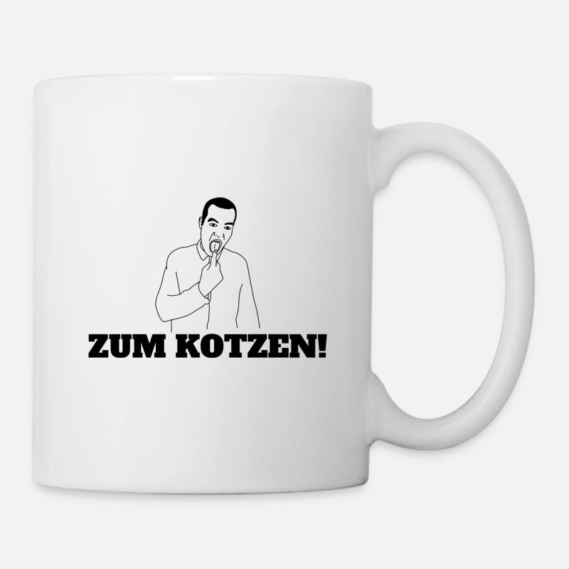 Zum Kotzen - Tasse - Weiß