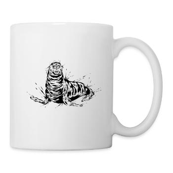 Phoque - Mug blanc - blanc - Droite