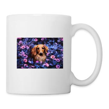 hübscher Hund im Mitternachtsgarten verloren - Tasse - Weiß - Rechts
