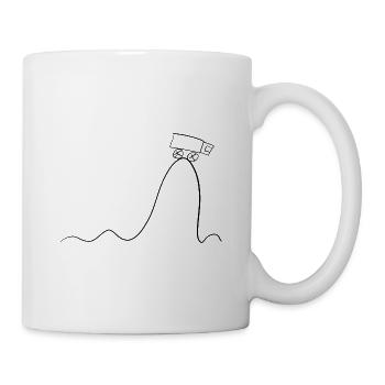 camion voiture conduite de route - Mug blanc - blanc - Droite