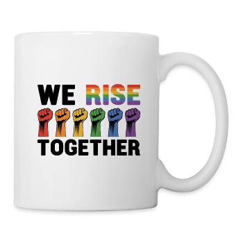 We Rise Together Bisexual Gay Trans Queer Lgbtq Ra - Tasse - Weiß - Rechts