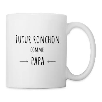 T-shirt humour garçon Ronchon grincheux raleur - Mug blanc - blanc - Droite