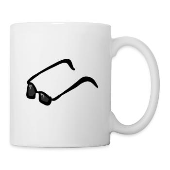 lunettes de soleil nerd - Mug blanc - blanc - Droite