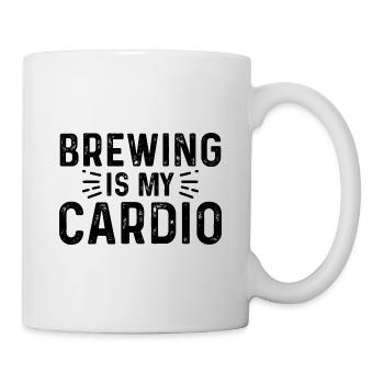 Brewing Is My Cardio Homebrewing Craftbeer Brewery - Tasse - Weiß - Rechts