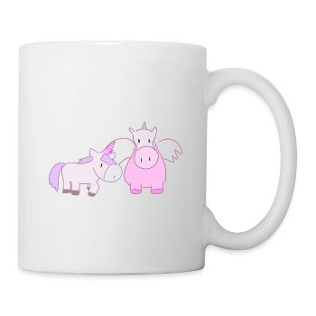 Einhorn Tier Symbol Cartoon Einhörner - Tasse - Weiß - Rechts