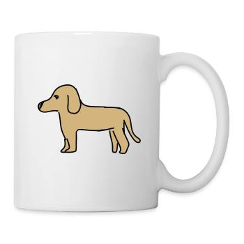Dog animal symbol pet brown - Mug - white - Right