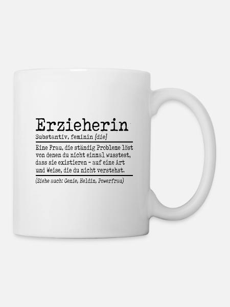 Erzieherin Definition Substantiv Kindergarten Vors - Tasse - Weiß