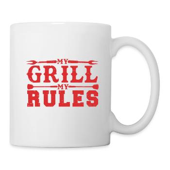 Lustiger Grill-Spruch I Grillen Motiv - Tasse - Weiß - Rechts