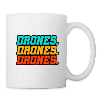 Retro Graphic Drone Flying Quadcopter Pilot RC Dro - Mug - white - Right