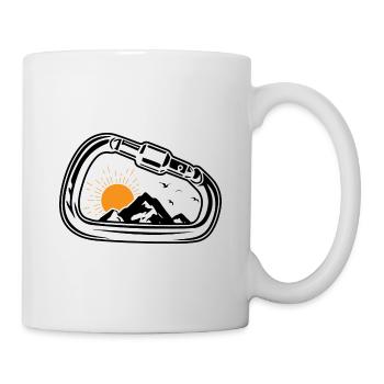 Retro Graphic Climbing Bouldering Rock Climber Mou - Mug - white - Right