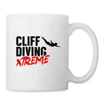 Retro Graphic Cliff Diver Cliff Diving Tombstoning - Mug - white - Right