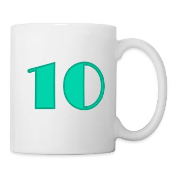 10 YEARS. 10TH ANNIVERSARY. BIRTHDAY 10 YEARS. 10 - Mug - white - Right