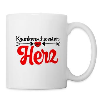 Dankeschön Danke Sagen an für Krankenschwester - Tasse - Weiß - Rechts