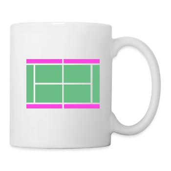 Tennis Matchball Tennisplatz Netzball Tenniscourt - Tasse - Weiß - Rechts