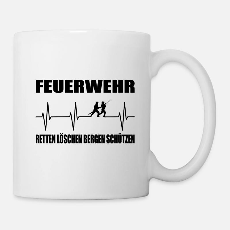 Feuerwehr - Tasse - Weiß