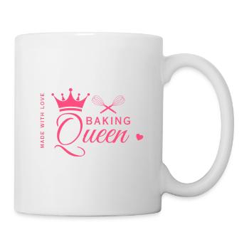 Baking Queen - made with love! Personalisierbar - Tasse - Weiß - Rechts