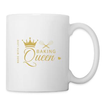Baking Queen - made with love! Personalisierbar - Tasse - Weiß - Rechts