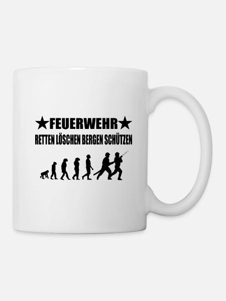 Feuerwehr - Tasse - Weiß