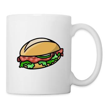 Delicious Salami Rolls Cucumber German Street Food - Mug - white - Right