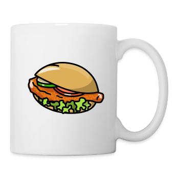 Delicious Schnitzel Brötchen Cucumber German Street Food - Mug - white - Right