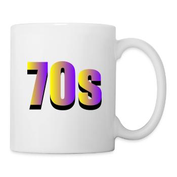 Jaune violet des années 70 - Mug blanc - blanc - Droite