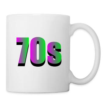 70s bunt - Tasse - Weiß - Rechts
