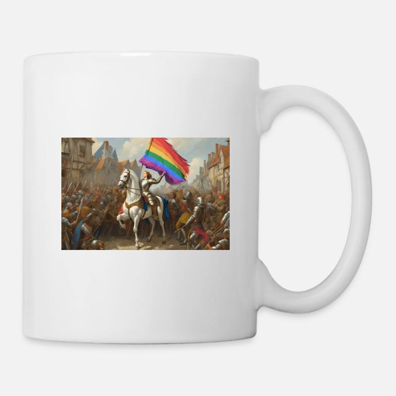 Drapeau de la fierté x Jeanne d’Arc - Mug blanc - blanc