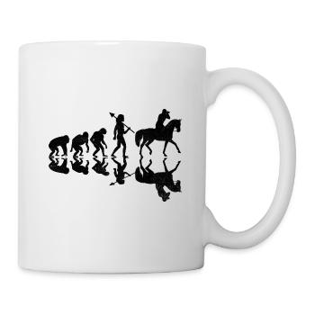 Pferdefotografie Reiten Evolution Foto - Tasse - Weiß - Rechts