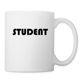 STUDENT Logo - Tasse - Weiß - Rechts