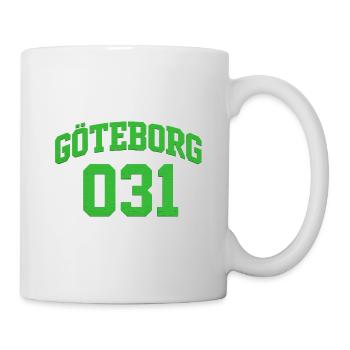 Göteborg 031 Green Block Text - Mug - white - Right