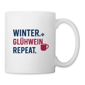 Winter. Glühwein. Repeat. - Tasse - Weiß - Rechts