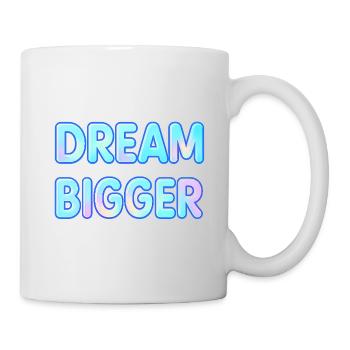 Typographie en dégradé Dream Bigger - Mug blanc - blanc - Droite